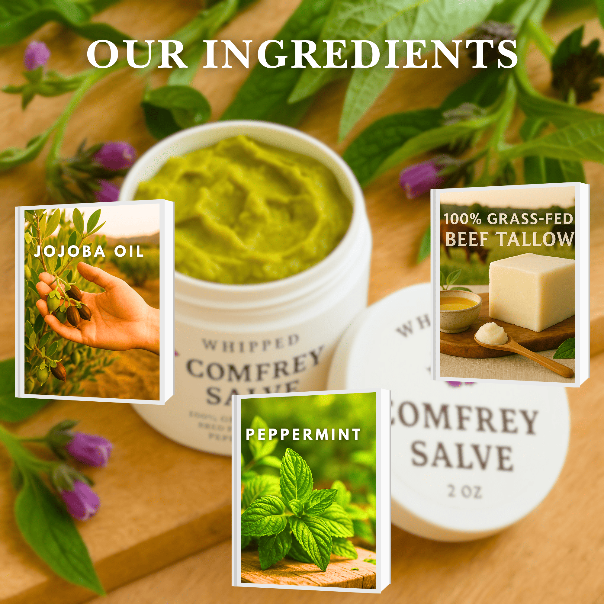 Bálsamo de Consuelda Orgánica — Menta